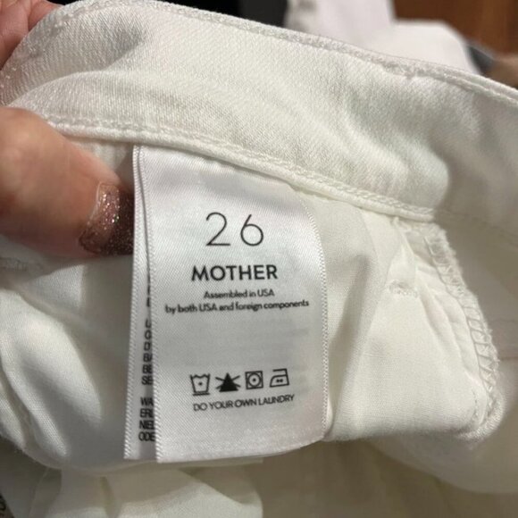 MOTHER The Hustler Ankle Fray Jeans | Size 26 | White “Fairest of Them All” - Picture 11 of 14